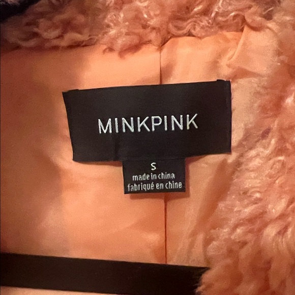 MINKPINK Faux Fur Jacket: Pink Size Small - Picture 2 of 5